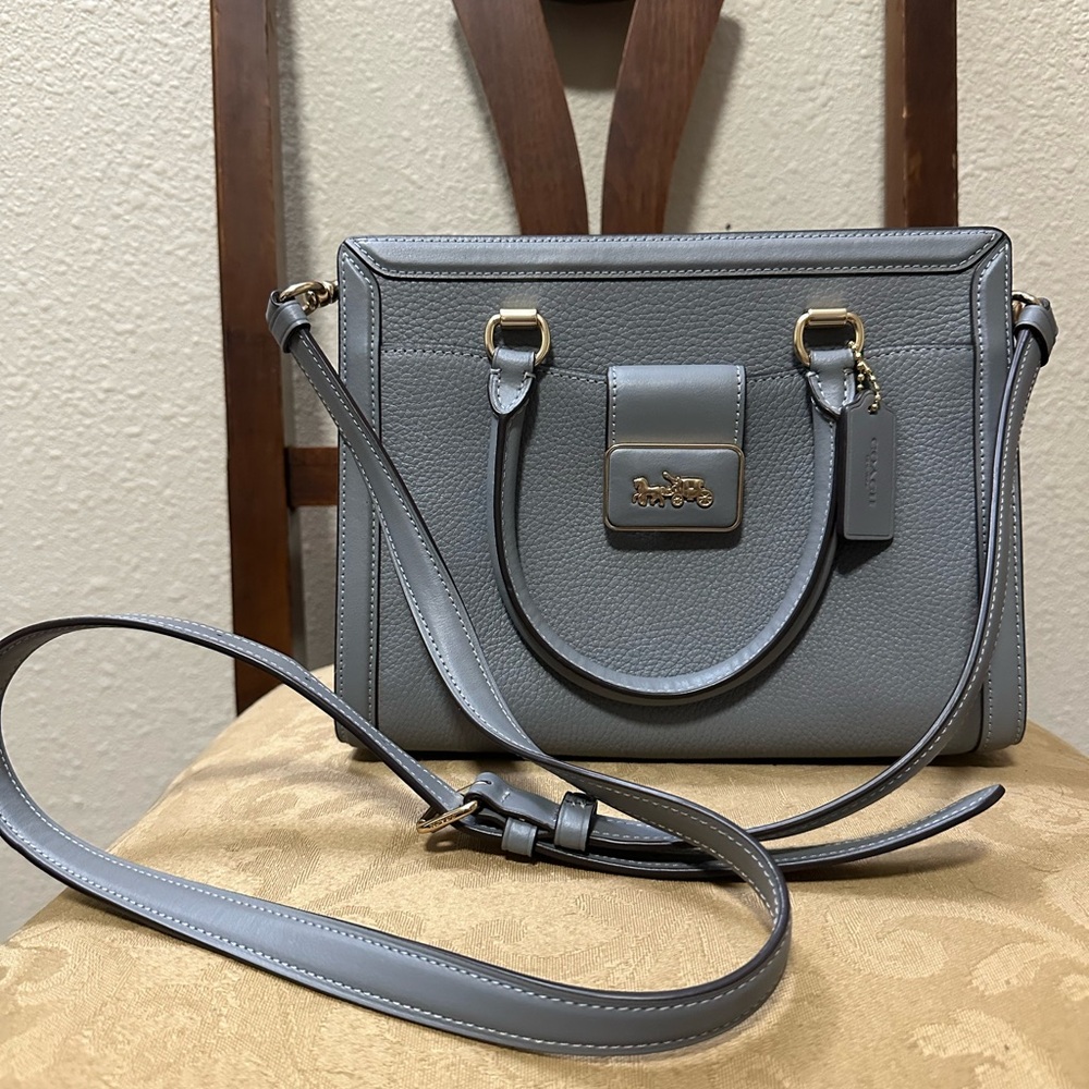 Coach Grace Carryall- snake skin with Boxy Design and Adjustable Strap